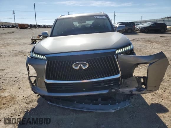 ✅ 2025 Infiniti QX80 Sensory • VIN: JN8AZ3DE9S9702080 • Lot: 91183955. Listed on Copart with 10,759 mi. Free auction sales archive from the USA and detailed vehicle history report at DreamBid. Image 5.