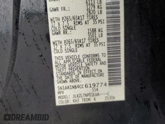 ✅ 2012 Nissan Pathfinder S • VIN: 5N1AR1NB4CC619774 • Лот: 64570005. Опубликован ранее на Copart с пробегом 134 903 миль. Бесплатный доступ к архиву аукционных продаж из США и подробный отчёт об истории автомобиля на DreamBid. Изображение 14.