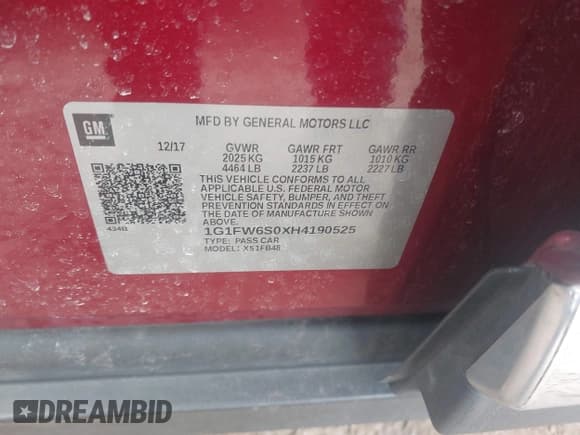 ✅ 2017 Chevrolet Bolt EV LT • VIN: 1G1FW6S0XH4190525 • Lot: 41548490. Wystawiony na IAAI z przebiegiem 54 183 mil. Bezpłatny archiwum sprzedaży aukcyjnych z USA i szczegółowy raport historii pojazdu na DreamBid. Zdjęcie 9.