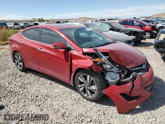 ✅ 2015 Hyundai Elantra Limited • VIN: KMHDH4AE2FU455778 • Lot: 68326985. Listed on Copart with 115,470 mi. Free auction sales archive from the USA and detailed vehicle history report at DreamBid. Image 4.