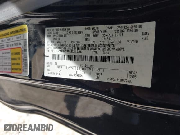 ✅ 2021 Ford Ranger XL • VIN: 1FTER1FH3MLD21226 • Лот: 43578034. Опубликован ранее на IAAI с пробегом 94 409 миль. Бесплатный доступ к архиву аукционных продаж из США и подробный отчёт об истории автомобиля на DreamBid. Изображение 9.