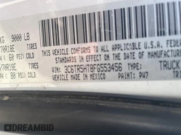 ✅ 2015 Ram 2500 Tradesman • VIN: 3C6TR5HT8FG553456 • Lot: 56346855. Listed on Copart with 257,481 mi. Free auction sales archive from the USA and detailed vehicle history report at DreamBid. Image 10.