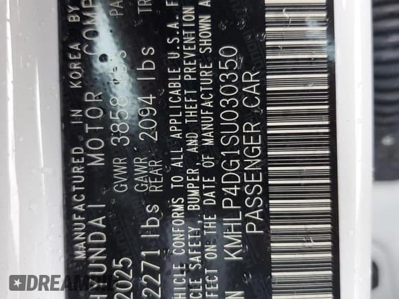 ✅ 2025 Hyundai Elantra Limited • VIN: KMHLP4DG1SU030350 • Лот: 90933925. Опубликован ранее на Copart с пробегом 9 412 миль. Бесплатный доступ к архиву аукционных продаж из США и подробный отчёт об истории автомобиля на DreamBid. Изображение 12.