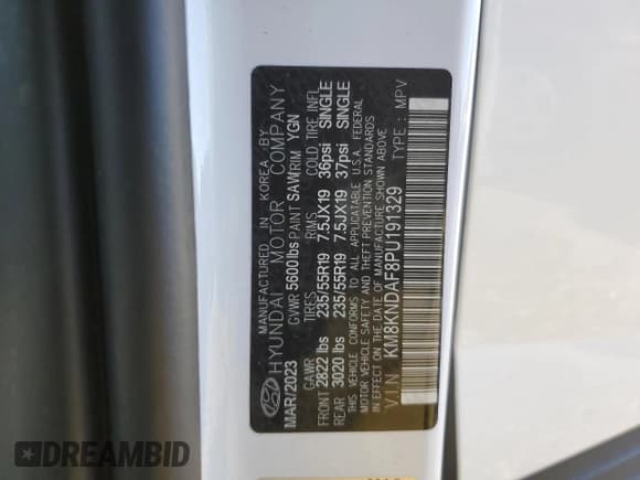 ✅ 2023 Hyundai Ioniq 5 SEL • VIN: KM8KNDAF8PU191329 • Лот: 91766305. Опубликован ранее на Copart с пробегом 51 775 миль. Бесплатный доступ к архиву аукционных продаж из США и подробный отчёт об истории автомобиля на DreamBid. Изображение 13.