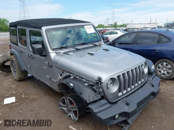 ✅ 2021 Jeep Wrangler Unlimited Sport S • VIN: 1C4HJXDGXMW523092 • Лот: 42214857. Опубликован ранее на IAAI с пробегом 76 169 миль. Бесплатный доступ к архиву аукционных продаж из США и подробный отчёт об истории автомобиля на DreamBid. Изображение 1.