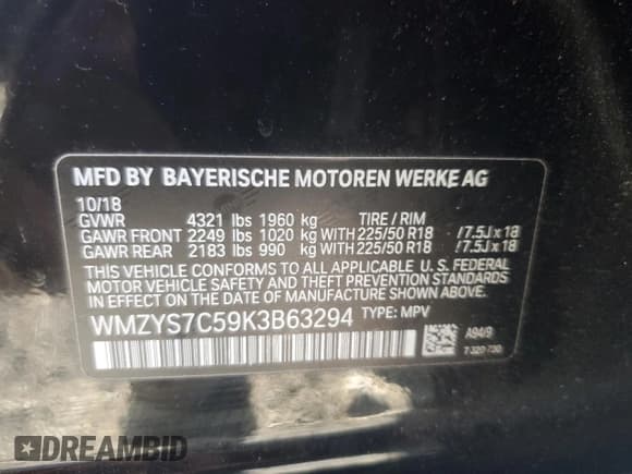 ✅ 2019 MINI Countryman Cooper • VIN: WMZYS7C59K3B63294 • Лот: 87036055. Опубликован ранее на Copart с пробегом 43 965 миль. Бесплатный доступ к архиву аукционных продаж из США и подробный отчёт об истории автомобиля на DreamBid. Изображение 12.