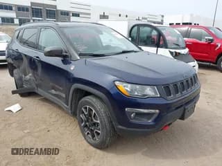 ✅ 2021 Jeep Compass Trailhawk • VIN: 3C4NJDDB4MT598043 • Лот: 43117843. Опубликован ранее на IAAI с пробегом 77 447 миль. Бесплатный доступ к архиву аукционных продаж из США и подробный отчёт об истории автомобиля на DreamBid. Изображение 1.