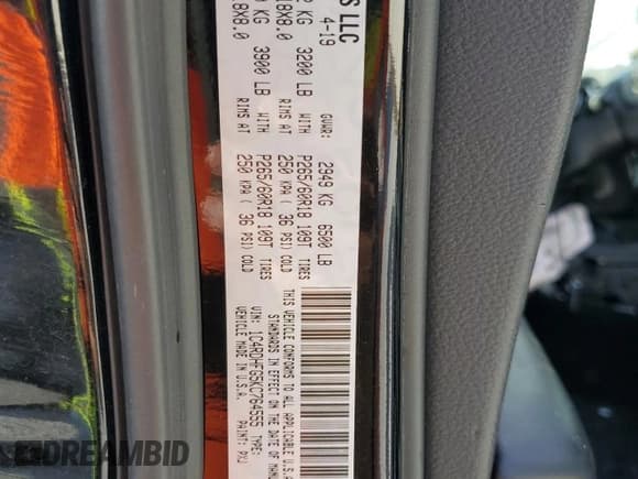 ✅ 2019 Dodge Durango Special Service • VIN: 1C4RDHFG5KC764555 • Lot: 84056674. Wystawiony na Copart z przebiegiem 54 867 mil. Bezpłatny archiwum sprzedaży aukcyjnych z USA i szczegółowy raport historii pojazdu na DreamBid. Zdjęcie 13.