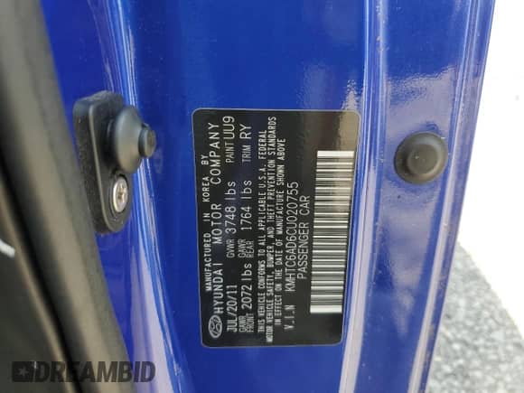 2012 Hyundai Veloster w/Gray Int с VIN KMHTC6AD6CU020755, выставлен на аукционе Copart как лот 71871845 с пробегом 114 951 миль миль и Чистый • Clean title. История ставок и продаж доступна на DreamBid. Изображение 12.