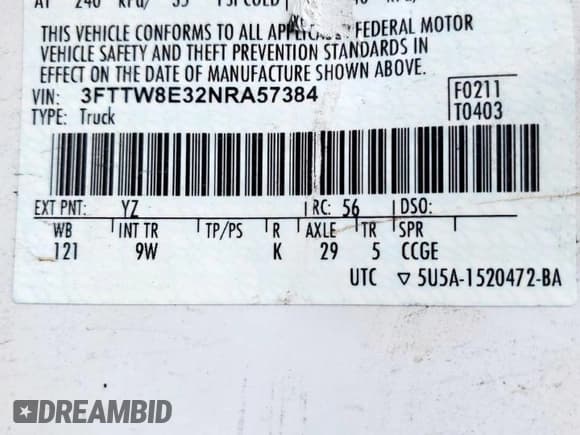 ✅ 2022 Ford Maverick XLT • VIN: 3FTTW8E32NRA57384 • Lot: 69385465. Wystawiony na Copart z przebiegiem 31 272 mil. Bezpłatny archiwum sprzedaży aukcyjnych z USA i szczegółowy raport historii pojazdu na DreamBid. Zdjęcie 12.