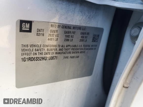 ✅ 2017 Chevrolet Volt Premier • VIN: 1G1RD6S52HU100671 • Lot: 78027944. Wystawiony na Copart z przebiegiem 87 048 mil. Bezpłatny archiwum sprzedaży aukcyjnych z USA i szczegółowy raport historii pojazdu na DreamBid. Zdjęcie 14.