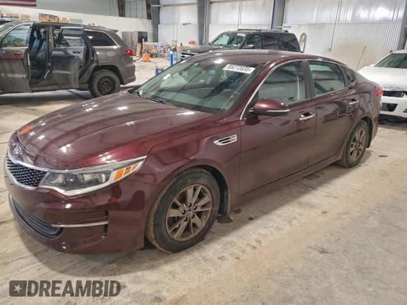 ✅ 2016 Kia Optima LX Turbo • VIN: 5XXGT4L10GG029895 • Lot: 95272035. Listed on Copart with 127,868 mi. Free auction sales archive from the USA and detailed vehicle history report at DreamBid. Image 1.