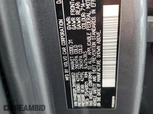 ✅ 2017 Volvo XC90 Inscription • VIN: YV4BC0PL2H1186952 • Лот: 57916365. Опубликован ранее на Copart с пробегом 74 983 миль. Бесплатный доступ к архиву аукционных продаж из США и подробный отчёт об истории автомобиля на DreamBid. Изображение 13.