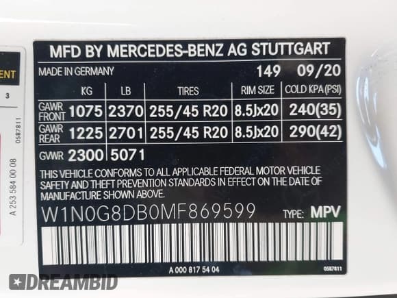 ✅ 2021 Mercedes-Benz GLC 300 • VIN: W1N0G8DB0MF869599 • Lot: 43164874. Listed on IAAI with 32,897 mi. Free auction sales archive from the USA and detailed vehicle history report at DreamBid. Image 9.
