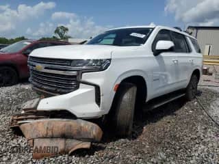 2022 Chevrolet Tahoe LT с VIN 1GNSCNKD9NR355191, выставлен на аукционе Copart как лот 64594105 с пробегом 47 253 миль миль и Списание • Salvage title. История ставок и продаж доступна на DreamBid. Изображение 1.
