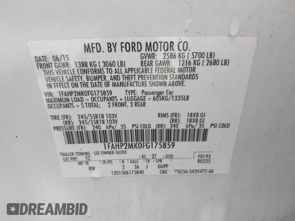 ✅ 2015 Ford Police Interceptor • VIN: 1FAHP2MK0FG175859 • Lot: 42388162. Wystawiony na IAAI z przebiegiem 104 598 mil. Bezpłatny archiwum sprzedaży aukcyjnych z USA i szczegółowy raport historii pojazdu na DreamBid. Zdjęcie 9.