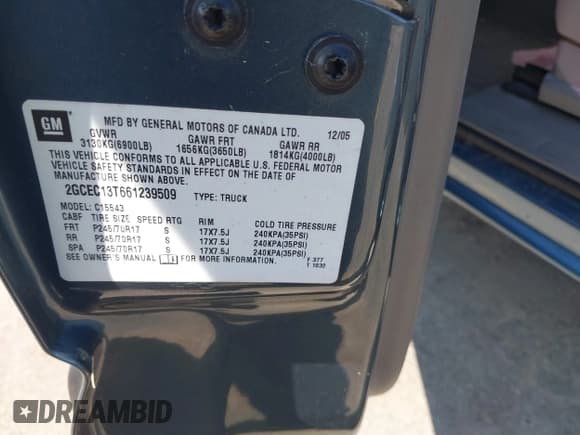 ✅ 2006 Chevrolet Silverado 1500 LT1 • VIN: 2GCEC13T661239509 • Лот: 42521241. Опубликован ранее на IAAI с пробегом 184 339 миль. Бесплатный доступ к архиву аукционных продаж из США и подробный отчёт об истории автомобиля на DreamBid. Изображение 9.