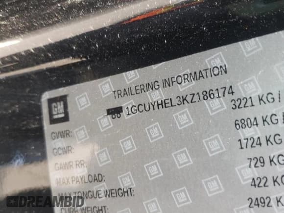 ✅ 2019 Chevrolet Silverado 1500 High Country • VIN: 1GCUYHEL3KZ186174 • Lot: 64402624. Wystawiony na Copart z przebiegiem 119 465 mil. Bezpłatny archiwum sprzedaży aukcyjnych z USA i szczegółowy raport historii pojazdu na DreamBid. Zdjęcie 12.