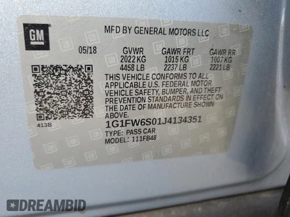 ✅ 2018 Chevrolet Bolt EV LT • VIN: 1G1FW6S01J4134351 • Lot: 68011714. Wystawiony na Copart z przebiegiem 40 479 mil. Bezpłatny archiwum sprzedaży aukcyjnych z USA i szczegółowy raport historii pojazdu na DreamBid. Zdjęcie 12.