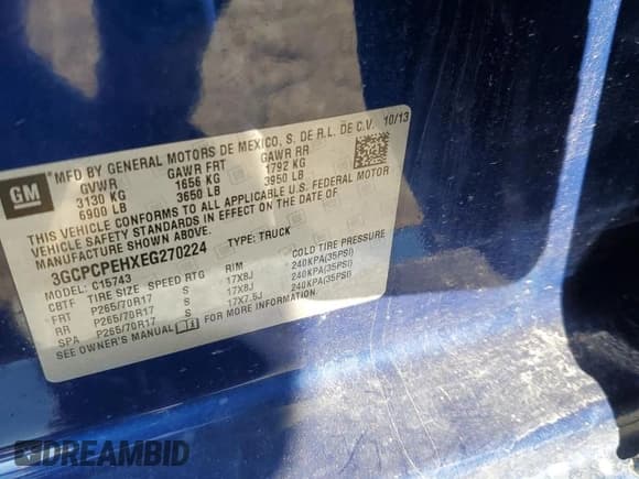✅ 2014 Chevrolet Silverado 1500 Work Truck • VIN: 3GCPCPEHXEG270224 • Лот: 76372954. Опубликован ранее на Copart с пробегом 133 810 миль. Бесплатный доступ к архиву аукционных продаж из США и подробный отчёт об истории автомобиля на DreamBid. Изображение 12.