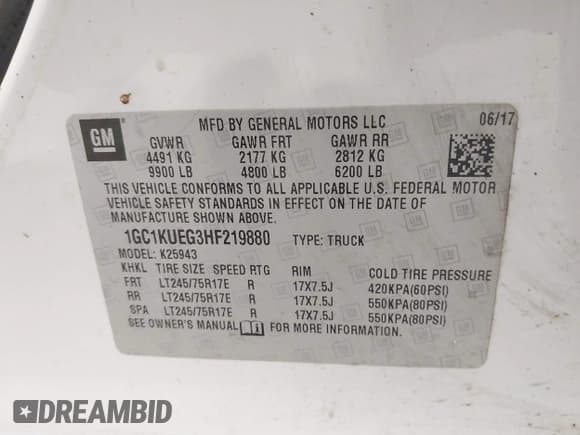✅ 2017 Chevrolet Silverado 2500HD Work Truck • VIN: 1GC1KUEG3HF219880 • Лот: 42845883. Опубликован ранее на IAAI с пробегом 203 706 миль. Бесплатный доступ к архиву аукционных продаж из США и подробный отчёт об истории автомобиля на DreamBid. Изображение 9.