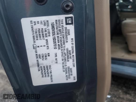 ✅ 2005 Pontiac Montana 1SB • VIN: 1GMDV33L15D267010 • Lot: 87416164. Wystawiony na Copart z przebiegiem 160 351 mil. Bezpłatny archiwum sprzedaży aukcyjnych z USA i szczegółowy raport historii pojazdu na DreamBid. Zdjęcie 13.