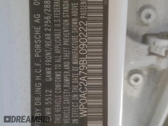 ✅ 2011 Porsche Panamera Turbo • VIN: WP0AC2A79BL090222 • Lot: 47570635. Wystawiony na Copart z przebiegiem 63 701 mil. Bezpłatny archiwum sprzedaży aukcyjnych z USA i szczegółowy raport historii pojazdu na DreamBid. Zdjęcie 12.