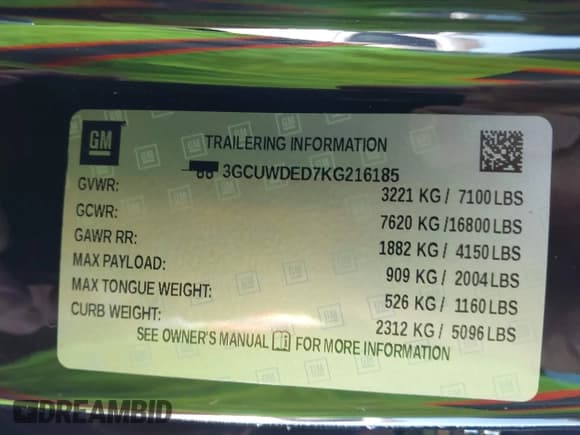 ✅ 2019 Chevrolet Silverado 1500 RST • VIN: 3GCUWDED7KG216185 • Lot: 43581654. Wystawiony na IAAI z przebiegiem 91 573 mil. Bezpłatny archiwum sprzedaży aukcyjnych z USA i szczegółowy raport historii pojazdu na DreamBid. Zdjęcie 9.