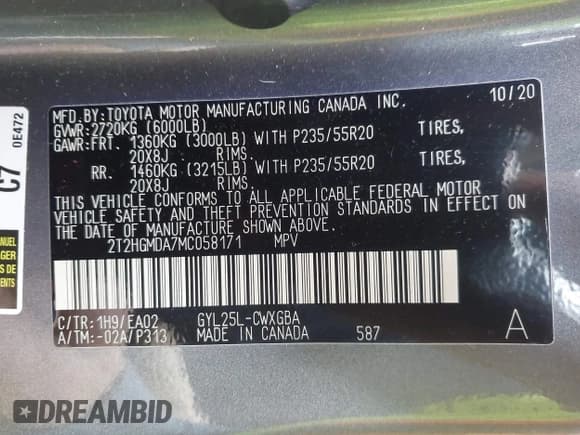 ✅ 2021 Lexus RX 450h • VIN: 2T2HGMDA7MC058171 • Лот: 42172195. Опубликован ранее на IAAI с пробегом 42 255 миль. Бесплатный доступ к архиву аукционных продаж из США и подробный отчёт об истории автомобиля на DreamBid. Изображение 9.