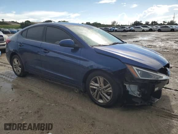 2020 Hyundai Elantra SEL with VIN 5NPD84LF8LH524084, listed as a Copart auction lot 80598735 with 92,747 mi miles and Salvage title. Bid and sale history available at DreamBid. Image 4.