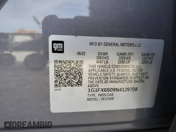 2022 Chevrolet Bolt EV 2LT z VIN 1G1FX6S09N4129708, wystawiony jako Copart lot #38901534 z przebiegiem 19 660 mil mil oraz . Historia ofert i sprzedaży dostępna na DreamBid. Obrazek 12.