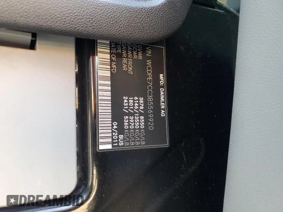 ✅ 2011 Freightliner Sprinter • VIN: WCDPE7CC3B5569920 • Лот: 59002805. Опубликован ранее на Copart с пробегом 117 006 миль. Бесплатный доступ к архиву аукционных продаж из США и подробный отчёт об истории автомобиля на DreamBid. Изображение 13.