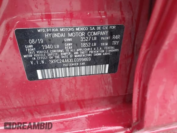 ✅ 2020 Hyundai Accent SE • VIN: 3KPC24A6XLE099469 • Лот: 40924712. Опубликован ранее на IAAI с пробегом 90 952 миль. Бесплатный доступ к архиву аукционных продаж из США и подробный отчёт об истории автомобиля на DreamBid. Изображение 9.