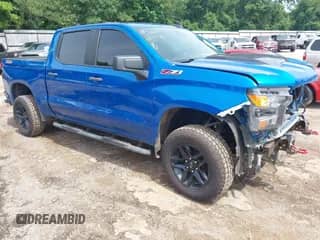 2022 Chevrolet Silverado 1500 Custom Trail Boss with VIN 3GCPDCED8NG662329, listed as a IAAI auction lot 42463966 with 72,370 mi miles and . Bid and sale history available at DreamBid. Image 1.