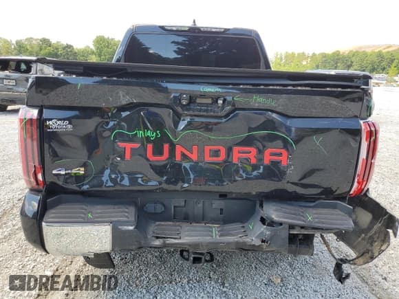 ✅ 2022 Toyota Tundra 1794 Edition • VIN: 5TFMA5DB9NX002979 • Lot: 66150285. Listed on Copart with 77,283 mi. Free auction sales archive from the USA and detailed vehicle history report at DreamBid. Image 6.