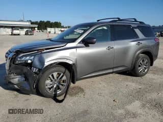 2025 Nissan Pathfinder SV with VIN 5N1DR3BA1SC205404, listed as a Copart auction lot 80531935 with 6,246 mi miles and Salvage title. Bid and sale history available at DreamBid. Image 1.