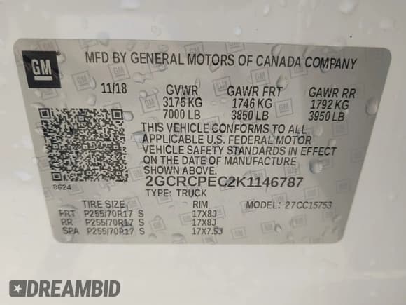 ✅ 2019 Chevrolet Silverado 1500 LT • VIN: 2GCRCPEC2K1146787 • Lot: 43125554. Wystawiony na IAAI z przebiegiem 102 604 mil. Bezpłatny archiwum sprzedaży aukcyjnych z USA i szczegółowy raport historii pojazdu na DreamBid. Zdjęcie 9.