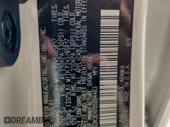 ✅ 2013 Toyota Highlander SE • VIN: 5TDZK3EH7DS094463 • Лот: 82536645. Опубликован ранее на Copart с пробегом 70 272 миль. Бесплатный доступ к архиву аукционных продаж из США и подробный отчёт об истории автомобиля на DreamBid. Изображение 14.