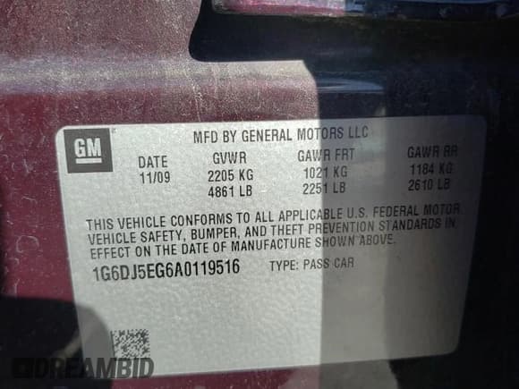 ✅ 2010 Cadillac CTS Performance • VIN: 1G6DJ5EG6A0119516 • Lot: 74992584. Wystawiony na Copart z przebiegiem 122 430 mil. Bezpłatny archiwum sprzedaży aukcyjnych z USA i szczegółowy raport historii pojazdu na DreamBid. Zdjęcie 15.