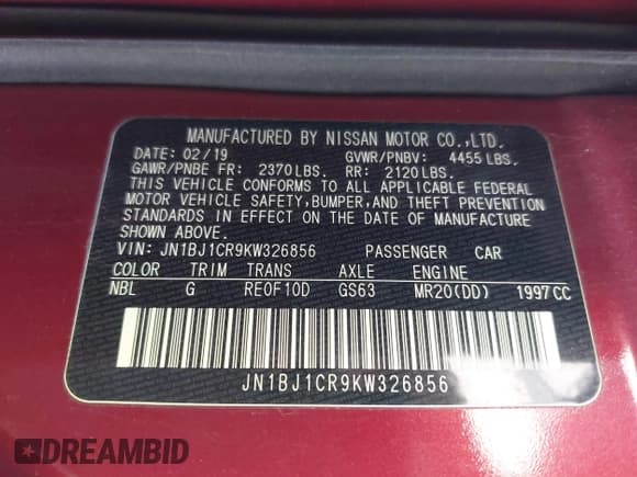 ✅ 2019 Nissan Rogue S • VIN: JN1BJ1CR9KW326856 • Лот: 42148811. Опубликован ранее на IAAI с пробегом 65 482 миль. Бесплатный доступ к архиву аукционных продаж из США и подробный отчёт об истории автомобиля на DreamBid. Изображение 9.