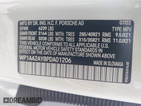 ✅ 2023 Porsche Cayenne • VIN: WP1AA2AY8PDA01206 • Lot: 42485736. Wystawiony na IAAI z przebiegiem 18 769 mil. Bezpłatny archiwum sprzedaży aukcyjnych z USA i szczegółowy raport historii pojazdu na DreamBid. Zdjęcie 9.
