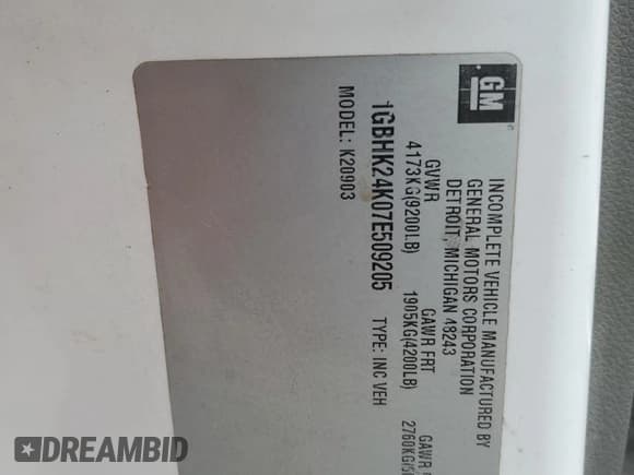 ✅ 2007 Chevrolet Silverado 2500HD • VIN: 1GBHK24K07E509205 • Лот: 58757375. Опубликован ранее на Copart с пробегом Не указан. Бесплатный доступ к архиву аукционных продаж из США и подробный отчёт об истории автомобиля на DreamBid. Изображение 12.