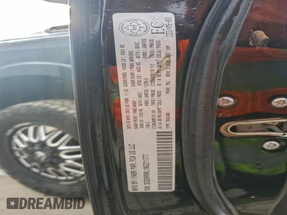 ✅ 2022 Ram 3500 Laramie • VIN: 3C63RRML1NG211777 • Lot: 94038035. Listed on Copart with 74,067 mi. Free auction sales archive from the USA and detailed vehicle history report at DreamBid. Image 12.