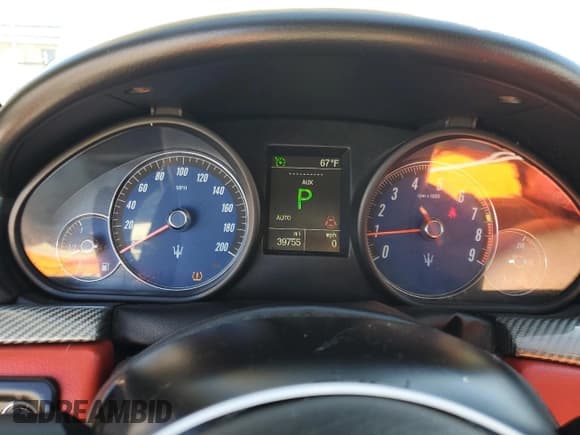 ✅ 2016 Maserati GranTurismo MC • VIN: ZAM45VLA0G0175813 • Lot: 39114524. Listed on Copart with 39,755 mi. Free auction sales archive from the USA and detailed vehicle history report at DreamBid. Image 9.