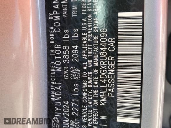 ✅ 2024 Hyundai Elantra SE • VIN: KMHLL4DGXRU844096 • Лот: 84945475. Опубликован ранее на Copart с пробегом 16 986 миль. Бесплатный доступ к архиву аукционных продаж из США и подробный отчёт об истории автомобиля на DreamBid. Изображение 12.