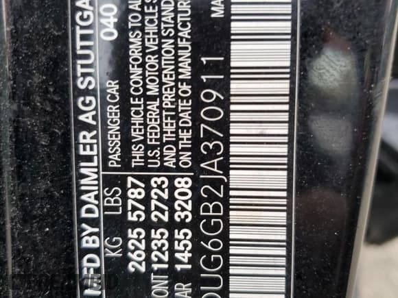 ✅ 2018 Mercedes-Benz S 450 • VIN: WDDUG6GB2JA370911 • Lot: 67675505. Listed on Copart with 32,121 mi. Free auction sales archive from the USA and detailed vehicle history report at DreamBid. Image 13.