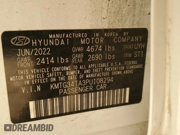 ✅ 2023 Genesis G70 2.0T • VIN: KMTG34TA3PU108294 • Lot: 92388865. Wystawiony na Copart z przebiegiem 75 472 mil. Bezpłatny archiwum sprzedaży aukcyjnych z USA i szczegółowy raport historii pojazdu na DreamBid. Zdjęcie 12.