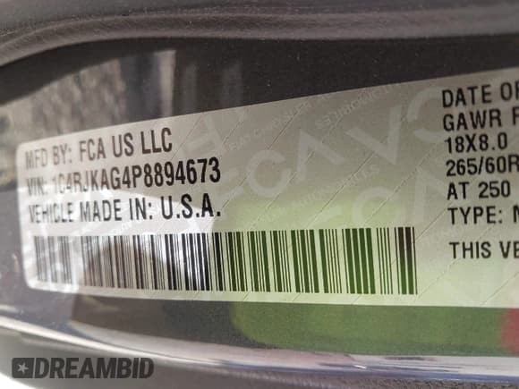 ✅ 2023 Jeep Grand Cherokee Laredo • VIN: 1C4RJKAG4P8894673 • Lot: 42801354. Listed on IAAI with 48,680 mi. Free auction sales archive from the USA and detailed vehicle history report at DreamBid. Image 9.