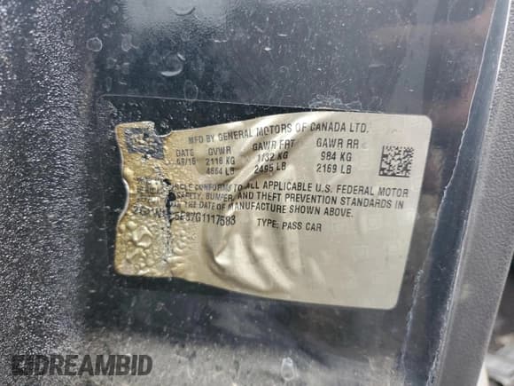 ✅ 2016 Chevrolet Impala LTZ • VIN: 2G1WC5E37G1117583 • Лот: 68660964. Опубликован ранее на Copart с пробегом Не указан. Бесплатный доступ к архиву аукционных продаж из США и подробный отчёт об истории автомобиля на DreamBid. Изображение 12.