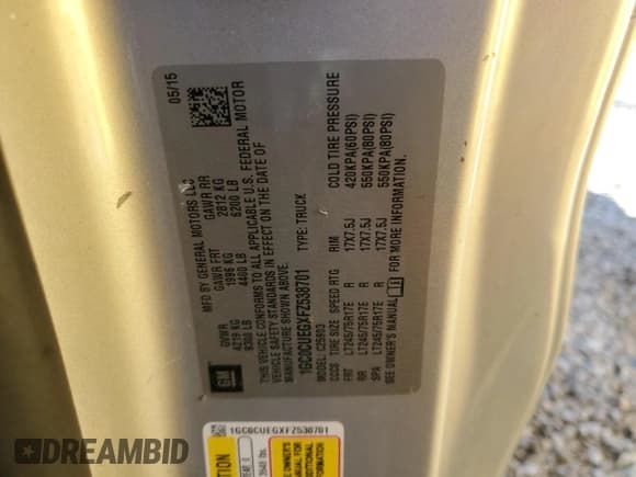 ✅ 2015 Chevrolet Silverado 2500HD Work Truck • VIN: 1GC0CUEGXFZ538701 • Lot: 89376185. Wystawiony na Copart z przebiegiem 198 348 mil. Bezpłatny archiwum sprzedaży aukcyjnych z USA i szczegółowy raport historii pojazdu na DreamBid. Zdjęcie 12.